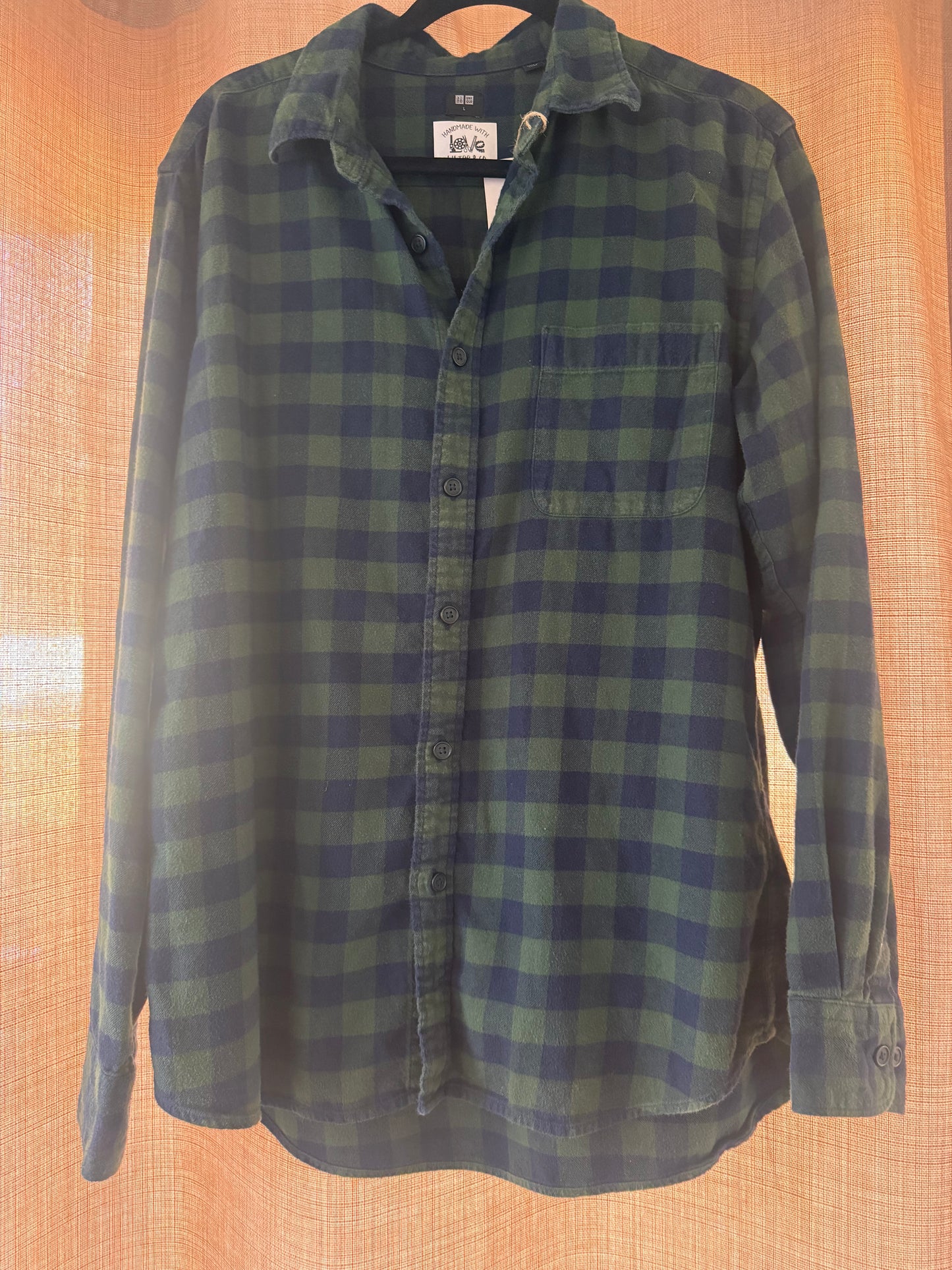 Upcycled Drinking Snowman Flannel Tee