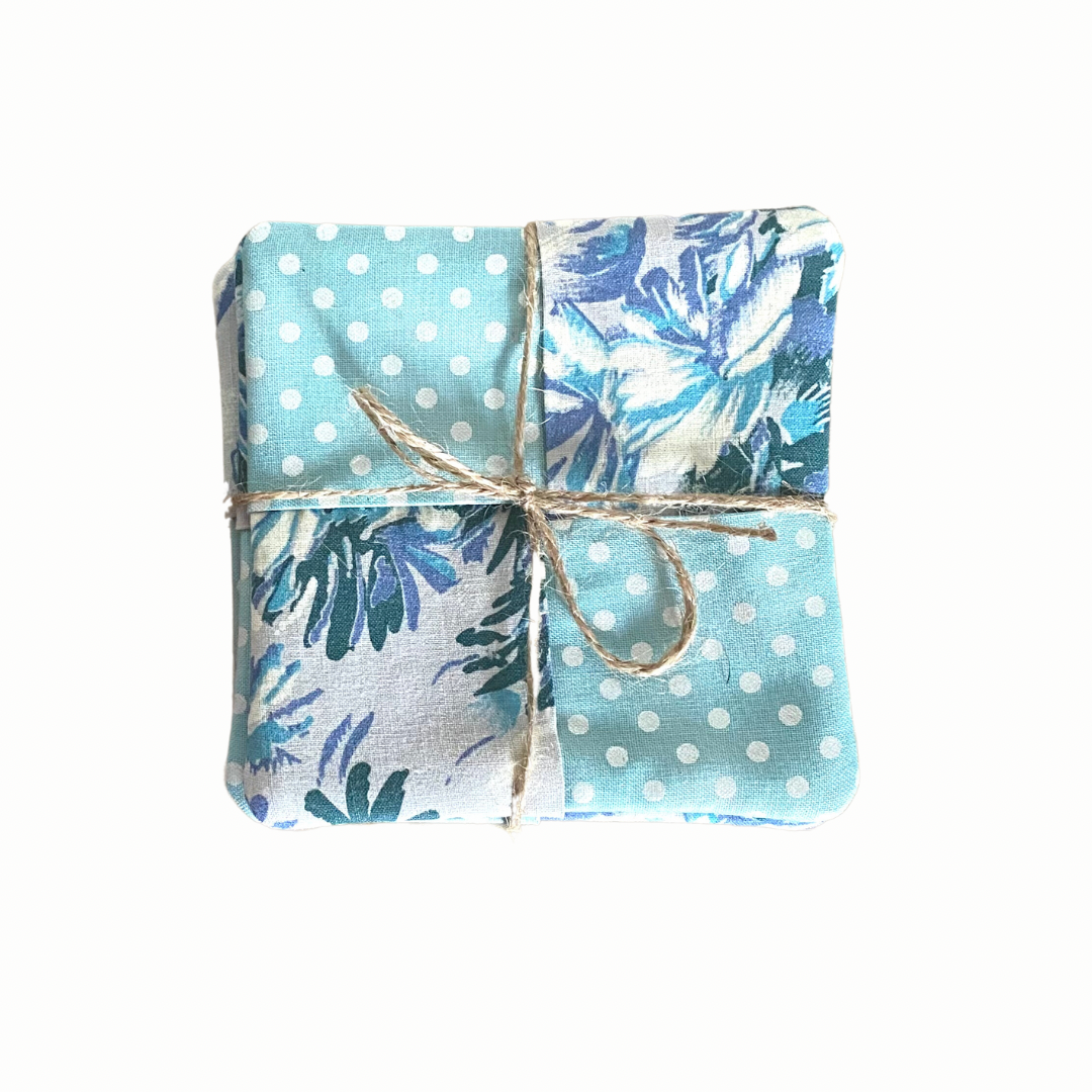 Dots & Florals Fabric Coasters