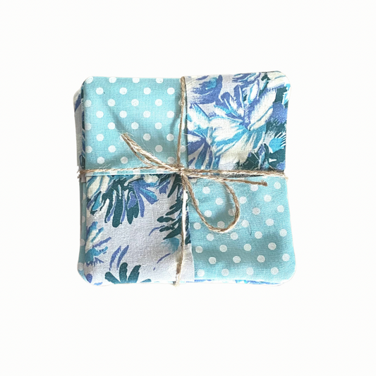 Dots & Florals Fabric Coasters