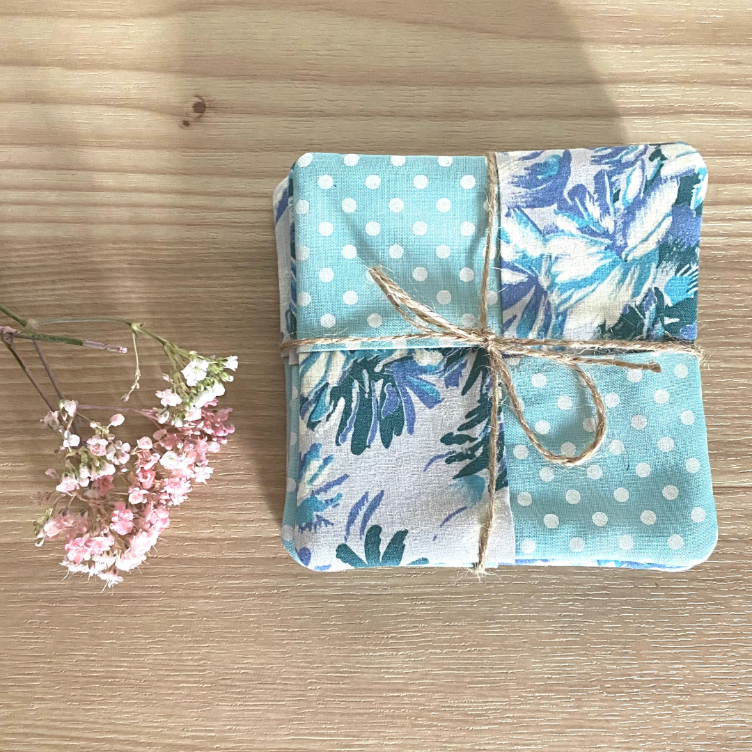 Dots & Florals Fabric Coasters