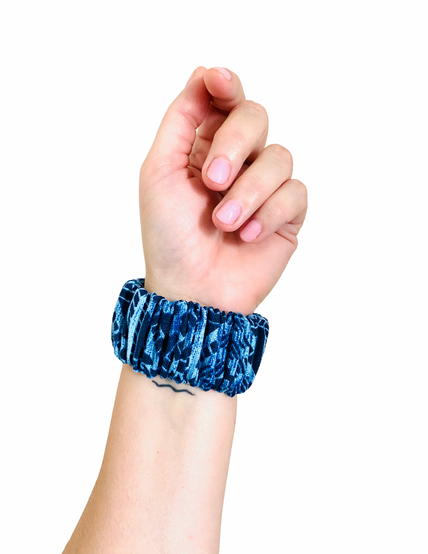Tribal Blues Fabric Bracelet