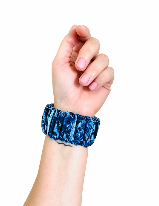 Tribal Blues Fabric Bracelet
