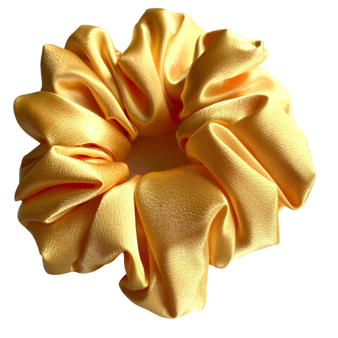 Yellow Satin XL Scrunchie