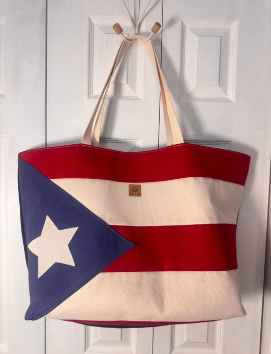 Pre-Order Opens 7/18 Puerto Rican Flag XL Tote Bag (Custom)