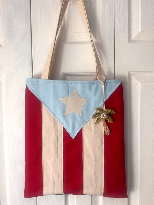 Pre-Order Opens 7/18 Puerto Rican Flag (Light Blue) Tote Bag