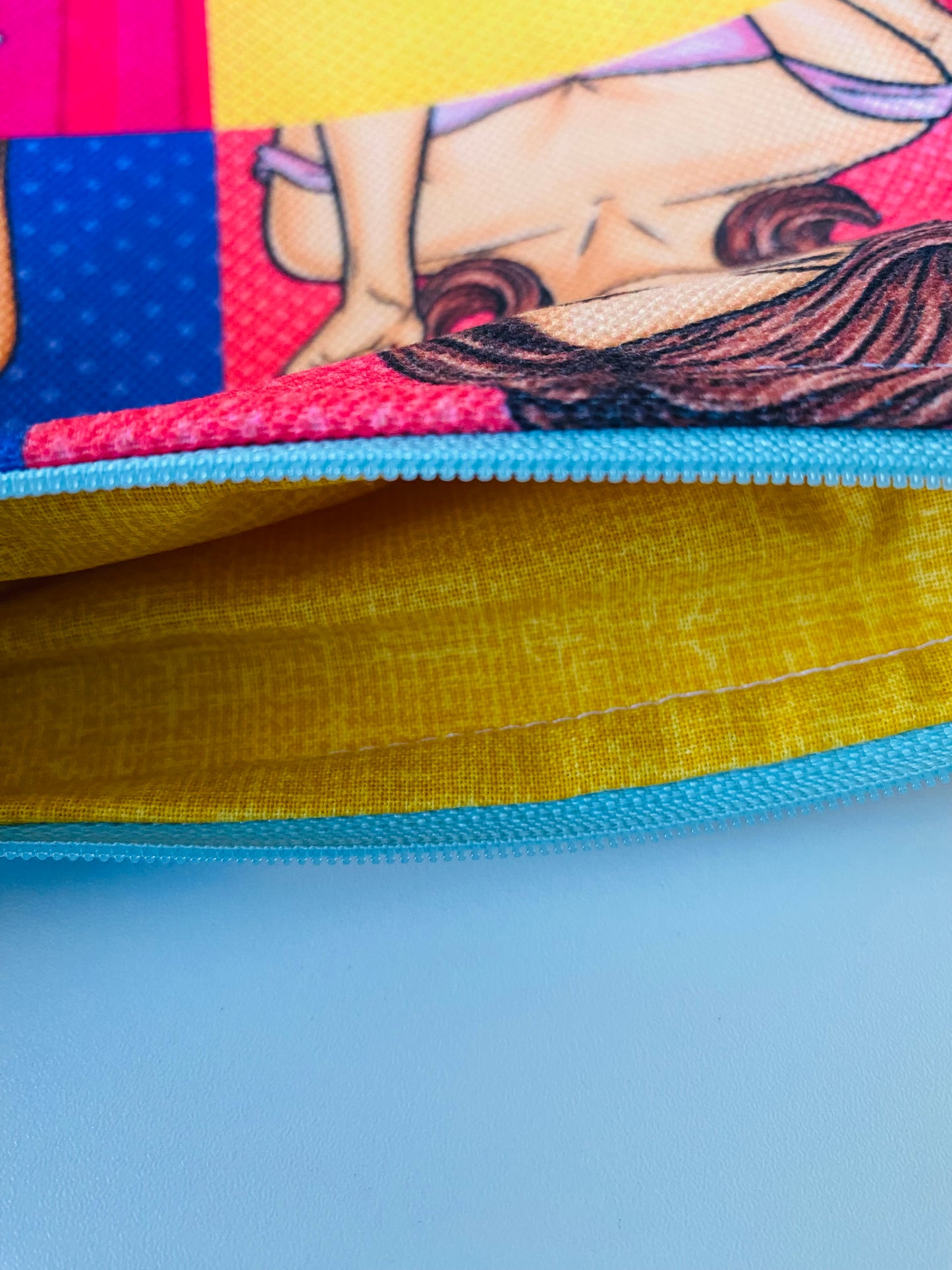 Feminine Fusion Pop Art Zippered Pouch Bag