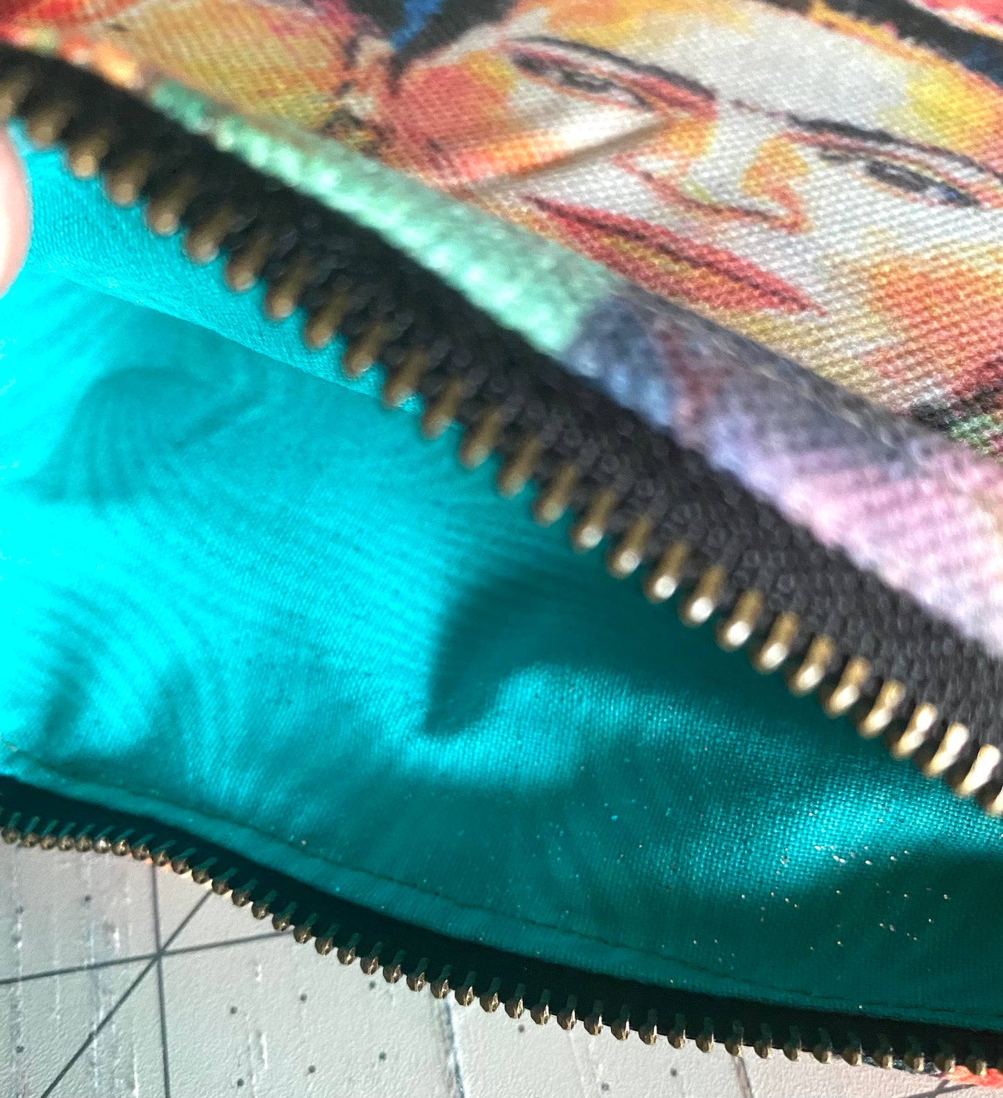 Frida Kahlo Laptop Zippered Bag/ Oversized Fold-over Clutch