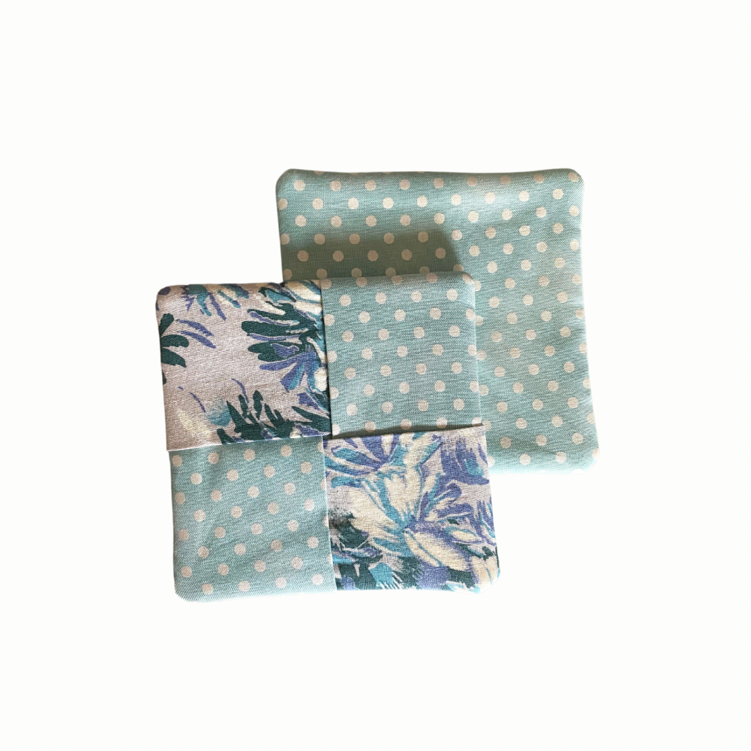 Dots & Florals Fabric Coasters