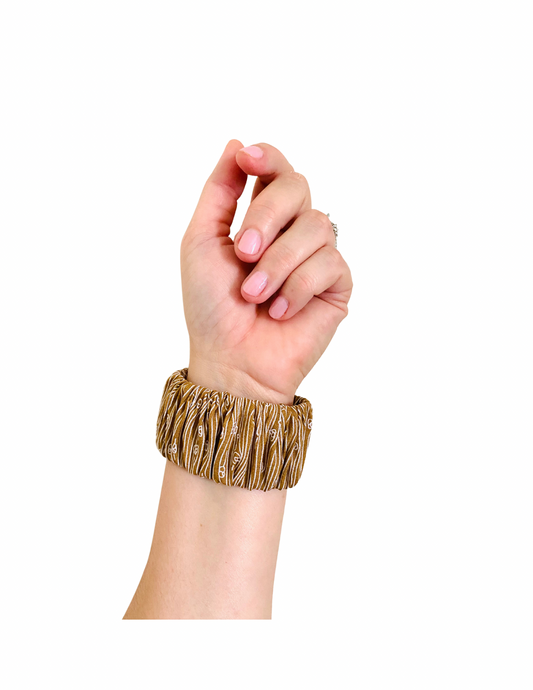 Wood Fabric Bracelet